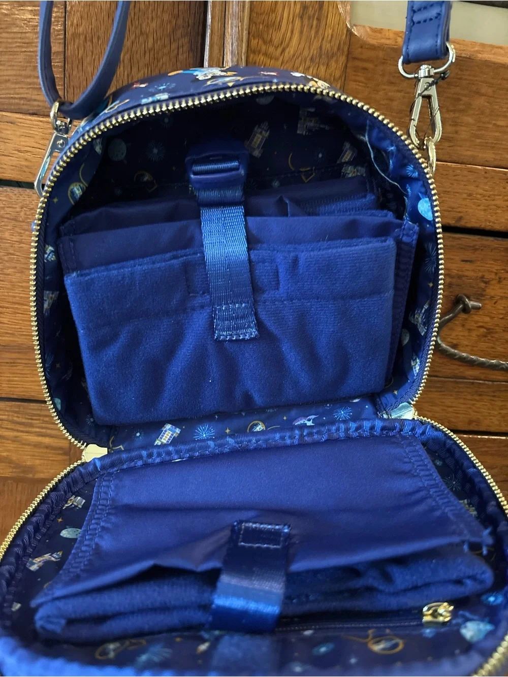 Loungefly Blue Floral Character Crossbody Bag
